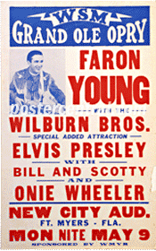Elvis Presley with Faron Young poster